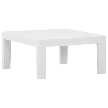 vidaXL Loungetafel kunststof wit, Tuin en Terras, Tuintafels, Verzenden, Nieuw, Kunststof