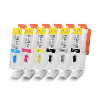 Geschikt Canon Pgi-550 & Cli-551 XL serie + GRIJS Navulbare, Nieuw, Cartridge, Inktmedia