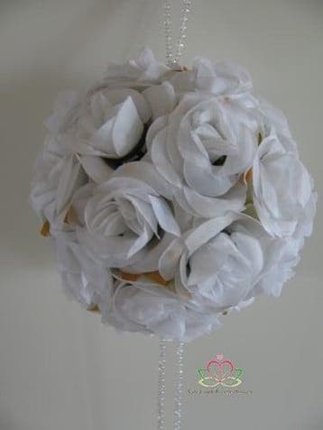 Bloemenbal Pomander RoseBall 21 Wit, Ophalen of Verzenden, Nieuw