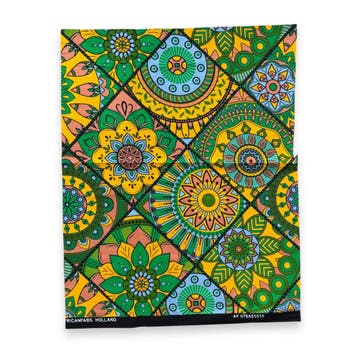 Fat Quarter Afrikaanse Wax Print Stof - Geel Groen FTQ 8726, Ophalen of Verzenden, Nieuw