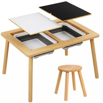 Kruzzel houten sensorische tafel met stoel – Montessori z., Ophalen of Verzenden, Nieuw