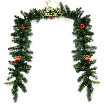 2dekans | Coast Kerstslinger Groen – 274 cm – Met 100, Ophalen of Verzenden, Zo goed als nieuw