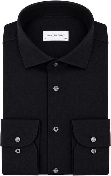 Profuomo Overhemd Brushed Twill Navy maat 37 Heren, Verzenden, Nieuw, Blauw, Profuomo