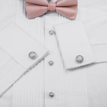 Set Zilverkleurige Manchetknopen en Hemdknopen met Opaal Sch, Kleding | Heren, Verzenden, Nieuw