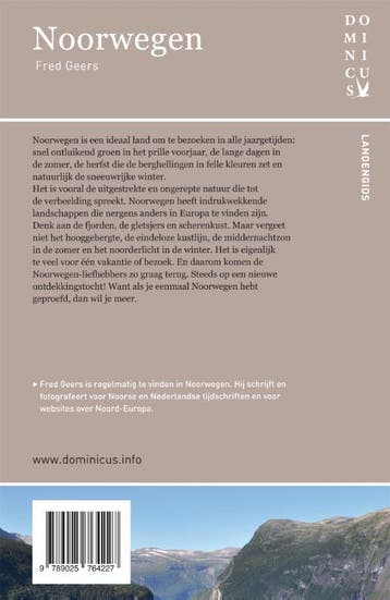 Noorwegen / Dominicus landengids 9789025764227 Fred Geers, Verzenden, Zo goed als nieuw, Fred Geers