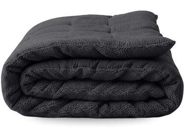 Veiling - Teddy Katoen Dekbed zonder overtrek Anthracite 140, Nieuw