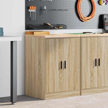 vidaXL Garagekast 60x51x85 cm massief grenenhout sonoma, Verzenden, Nieuw