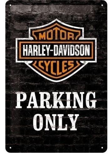 Harley-Davidson parking only reclamebord, Ophalen of Verzenden, Nieuw