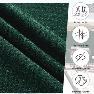 2dekans | Woltu Schaduwdoek 1,5 x 15 m Groen - Privacy, Tuin en Terras, Ophalen of Verzenden, Zo goed als nieuw