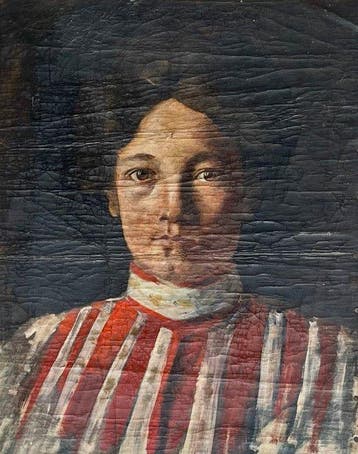 European school (XVIII-XIX), Monogrammed G.V. - Portrait of