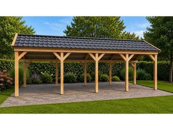 Veiling - Douglas kapschuur met dakpanplaten - 280x1500x290c, Nieuw