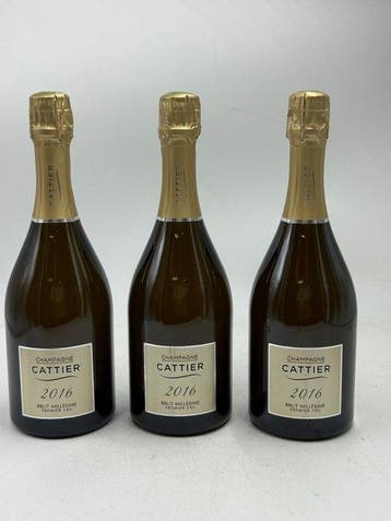 2016 Cattier, Millésime - Champagne Brut, Premier Cru - 3, Verzamelen, Wijnen, Nieuw