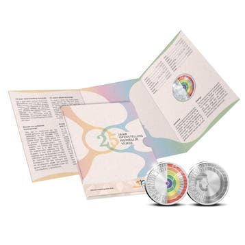 25 jaar openstelling huwelijk Vijfje 2026 Zilver Prooflike, Verzenden