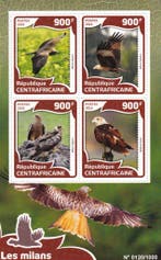 Centraal Afrika - 2016 - Roofvogels - Postfris, Verzenden, Postfris, Dier of Natuur