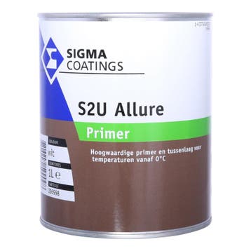 Sigma S2U Allure Primer - Wit - 1 liter (Terpetinebasis), Wit, Nieuw, Ophalen of Verzenden, Verf