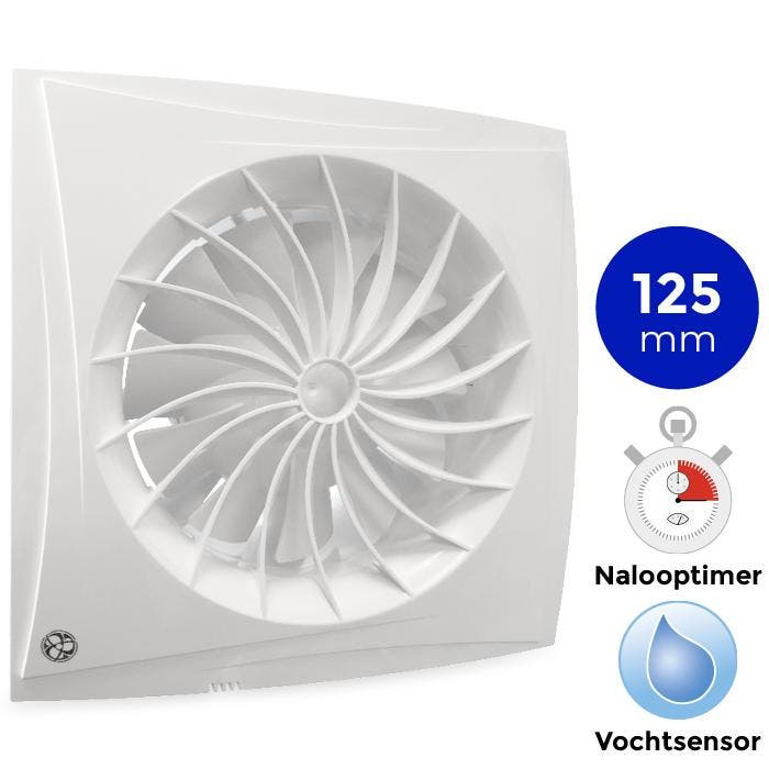 Badkamerventilator Blauberg Sileo, Doe-het-zelf en Verbouw, Ventilatie en Afzuiging, Nieuw, Verzenden
