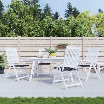 vidaXL Tuinstoelkussens 4 st ruitpatroon 50x50x3 cm stof, Verzenden, Nieuw, Meerkleurig