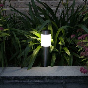 Solar priklamp Lucifer RVS padverlichting (4 stuks), Verzenden, Minder dan 50 watt, Nieuw, Rvs