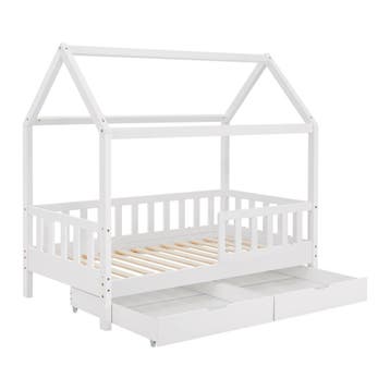 Kinderbed Marli - 80 x 160 cm - Wit - Incl. lades, Kinderen en Baby's, Kinderkamer | Bedden, Verzenden, Nieuw