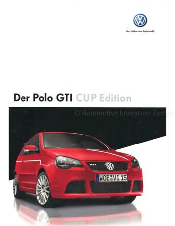 2006 VOLKSWAGEN POLO GTI CUP EDITION BROCHURE DUITS, Nieuw, Volkswagen, Author