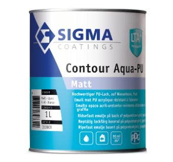 Sigma Contour Aqua Matt / Sigma Watergedragen Houtlak Matt, Verzenden, Zwart, Nieuw, Lak