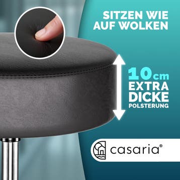 Rolkruk kunstleer Zwart 360° draaibaar (Kantoor inrichting), Verzenden, Nieuw in verpakking