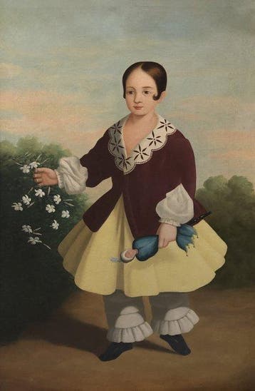 École Romantique Espagnole (XIX) - Portrait de Jeune Fille