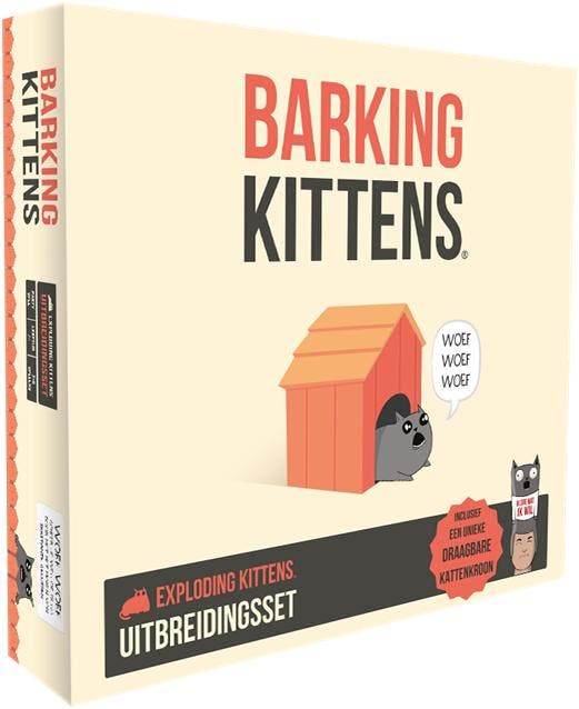 Barking Kittens (NL versie) | Exploding Kittens -, Hobby en Vrije tijd, Gezelschapsspellen | Kaartspellen, Nieuw, Verzenden