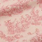BA135 - Stof Toile de Jouy Roze antiek – 2.8 x 2.5 m -