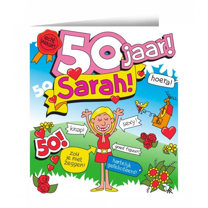 Sarah Wenskaart Cartoon, Kleding | Dames, Carnavalskleding en Feestkleding, Nieuw, Ophalen of Verzenden