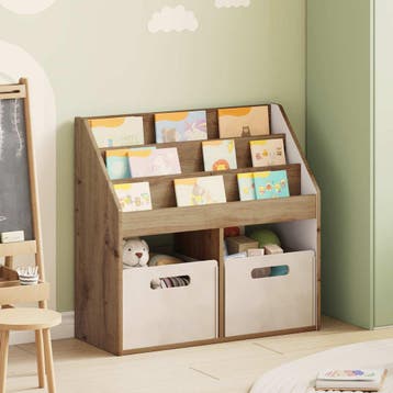 vidaXL Kinderen Boekenkast Artisan Eiken 72,5 x 29,5 x 69 cm, Huis en Inrichting, Woonaccessoires | Krantenbakken en Lectuurbakken
