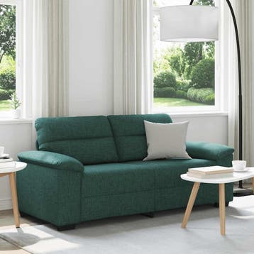 vidaXL 2-zitsbank donkergroen 180x81x84 cm stof, Verzenden, Nieuw, Tweepersoons, Stof