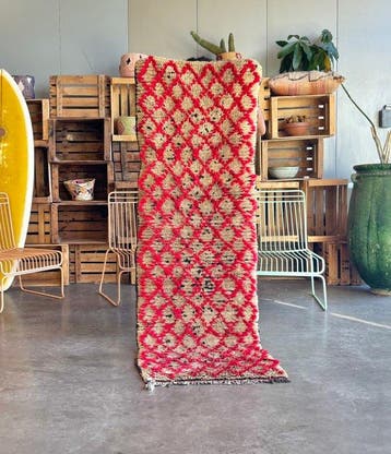 Beni Ouarain – Vintage Moroccan Red Berber Runner - Berber -, Nieuw