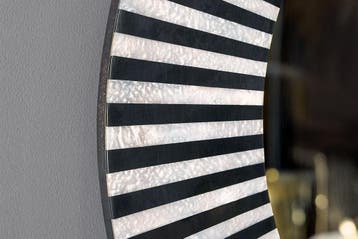 Beeninleg Wandspiegel HARMONY NATURE 60cm Rond Wit Zwart, Huis en Inrichting, Woonaccessoires | Spiegels, Ophalen of Verzenden