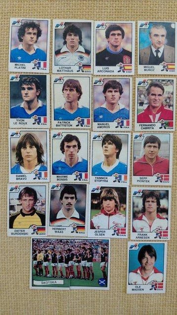 1982, 1984 Panini MICHEL PLATINI, LOTHAR MATTHAUS, LUIS, Verzamelen, Stickers, Nieuw
