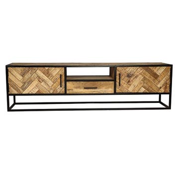 Tv-meubel Mangohout Kjeld 180 cm, Verzenden, Nieuw, Overige houtsoorten, Industriële meubels
