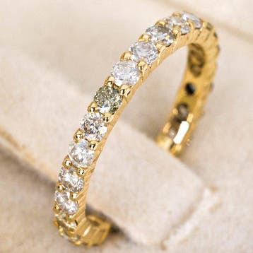 Zonder minimumprijs - Ring - 14 karaat Geel goud - 1.09ct., Nieuw