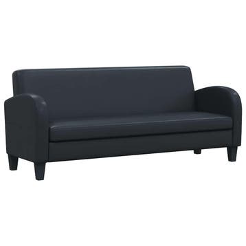 vidaXL Driezitsbank kunstleer zwart, Huis en Inrichting, Verzenden, Leer, Minder dan 150 cm, Driepersoons