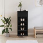 vidaXL Schoenenkast 40x36x105 cm bewerkt hout zwart, Verzenden, Nieuw
