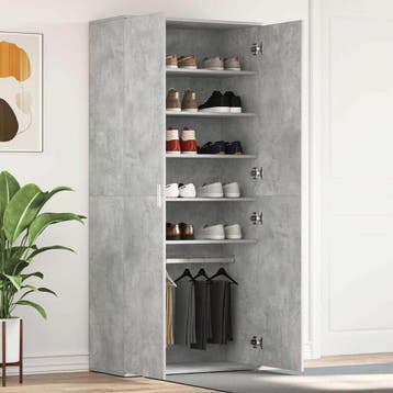vidaXL Schoenenkast 80 x 39 x 178 cm Bewerkt hout Beton, Verzenden, Nieuw