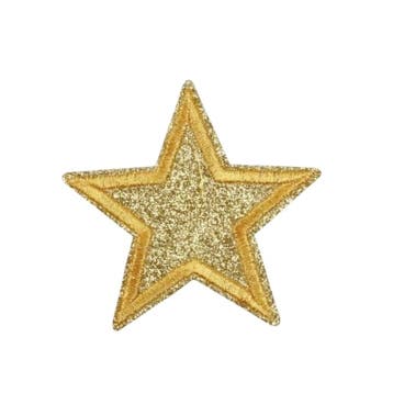 Embleem Ster - stars - 6.5 x 3.5 cm - applicatie - opstri..., Ophalen of Verzenden, Nieuw, Overige typen