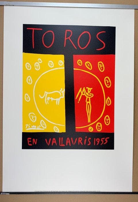 Pablo Picasso (after) - Toros en Vallauris 1955 - Serigraph, Antiek en Kunst, Kunst | Tekeningen en Foto's