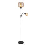 Vloerlamp GIUSEPPE Glas 165.0cm Matt zwart, Ophalen of Verzenden, Nieuw, Metaal, 150 tot 200 cm