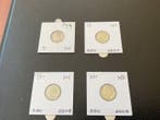 Nederland. Wilhelmina. 25 Cent 1899/1903 ( 4 stuks) (Zonder, Postzegels en Munten