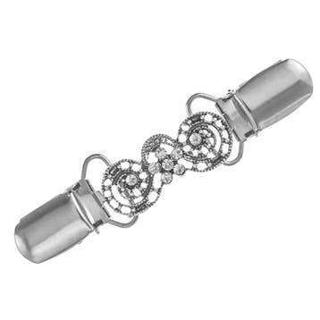 Fako Bijoux - Vestsluiting - Vestclip - Krul Kristal - Mini, Verzenden, Nieuw