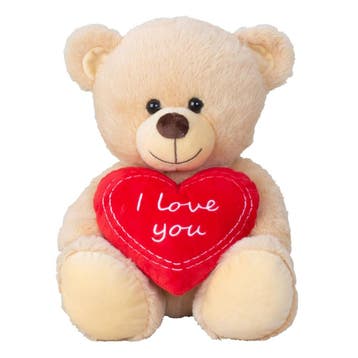 Teddy beer knuffel - zachte pluche - liefdeshartje - 30 cm, Kinderen en Baby's, Speelgoed | Knuffels en Pluche, Verzenden, Nieuw