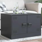 vidaXL Salontafel 67x50x44 cm staal antracietkleurig, Huis en Inrichting, Tafels | Salontafels, Verzenden, Nieuw, Metaal, 50 tot 100 cm