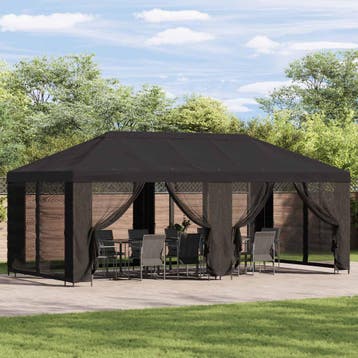 vidaXL Paviljoen met zijwanden 6 x 3 m Antracietkleurig, Verzenden, Nieuw