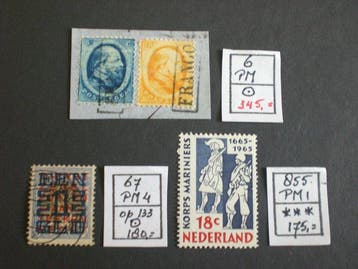 Nederland 1864/1899 - Plaatfout 6 PM op briefstukje samen, Postzegels en Munten, Postzegels | Nederland, Gestempeld
