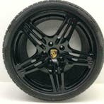 Porsche 997 ORIGINELE 19inch Turbo I zwart met banden (N1), Gebruikt, 295 mm, Banden en Velgen, Winterbanden